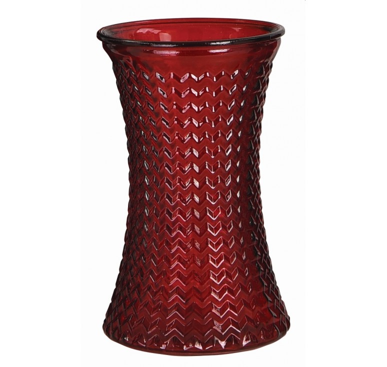 Ruby Red Glass Gathering Vase